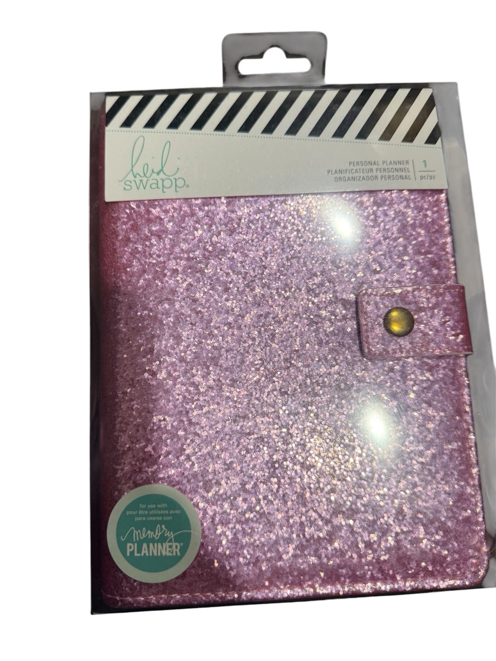 Heidi Swapp Pink Glitter Personal Planner
